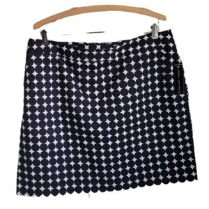 NWT Larry Levine Polka Dot Mini Skirt with Pockets, Size 14